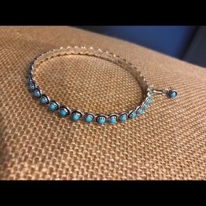 Handmade zuni turquoise Xl hoops